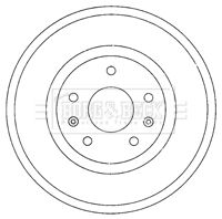 BORG & BECK Тормозной барабан BBR7211